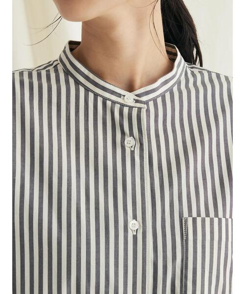 CRAFT STANDARD BOUTIQUE(クラフトスタンダードブティック)の「バンドカラーシャツ(シャツ/ブラウス・レディース・ネイビー系2/グレー系その他2/ブラウン系その他4/ブルー系その他6/オフホワイト/マルチ・L/S/M)」の10枚目の写真