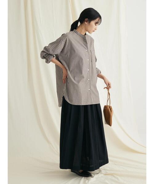 CRAFT STANDARD BOUTIQUE(クラフトスタンダードブティック)の「バンドカラーシャツ(シャツ/ブラウス・レディース・ネイビー系2/グレー系その他2/ブラウン系その他4/ブルー系その他6/オフホワイト/マルチ・L/S/M)」の21枚目の写真