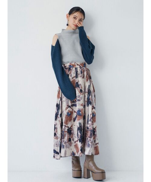 MURUA(ムルーア)の「カットスリーブニット(ニット/セーター・レディース・グリーン/ブラック/グレー・FREE)」の10枚目の写真