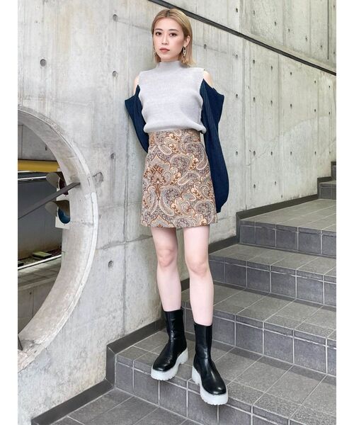 MURUA(ムルーア)の「カットスリーブニット(ニット/セーター・レディース・グリーン/ブラック/グレー・FREE)」の17枚目の写真