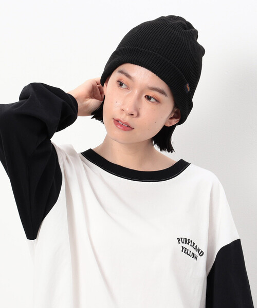 Purple&Yellow（パープルアンドイエロー）の「３ＷＡＹ ロールワッチキャップ（ニットキャップ/ビーニー・メンズ・ブラック/グレー/アイボリー・FREE）」の3枚目の写真