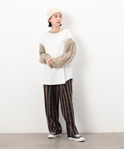 Purple&Yellow（パープルアンドイエロー）の「３ＷＡＹ ロールワッチキャップ（ニットキャップ/ビーニー・メンズ・ブラック/グレー/アイボリー・FREE）」の6枚目の写真