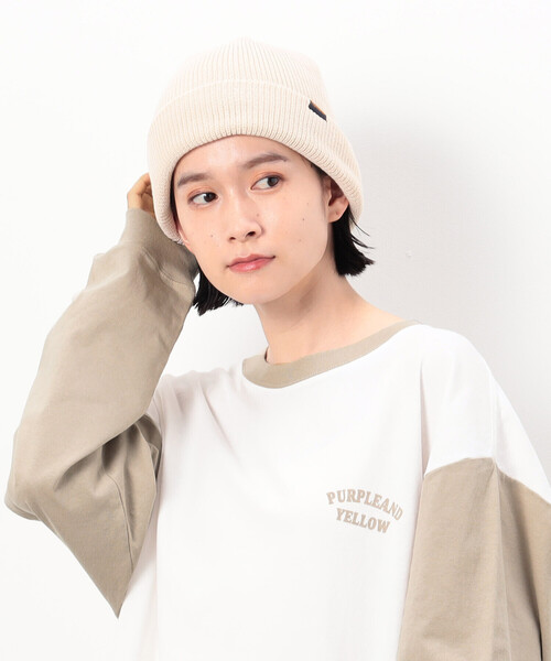 Purple&Yellow（パープルアンドイエロー）の「３ＷＡＹ ロールワッチキャップ（ニットキャップ/ビーニー・メンズ・ブラック/グレー/アイボリー・FREE）」の7枚目の写真
