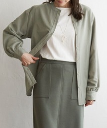 前後2WAYバンドカラーシャツ