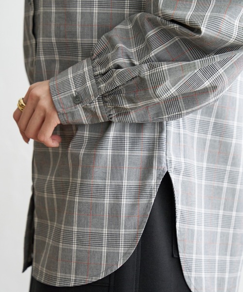 ikka（イッカ）の「前後2WAYバンドカラーシャツ（シャツ/ブラウス・レディース・オリーブ/チャコールグレー/その他1/オレンジ/オフホワイト・M/L/S）」の22枚目の写真