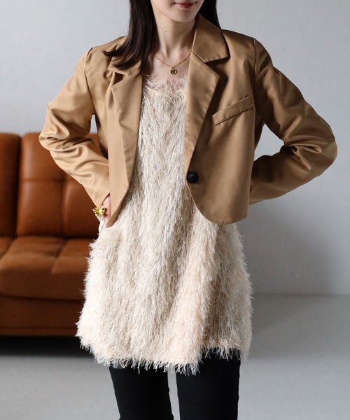 sakishimatokyo（サキシマトーキョー）の「フェザークルーネックベスト/ジレ（ベスト・レディース・グレー/アイボリー/ブラック・FREE）」の6枚目の写真