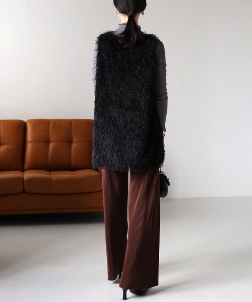 sakishimatokyo（サキシマトーキョー）の「フェザークルーネックベスト/ジレ（ベスト・レディース・グレー/アイボリー/ブラック・FREE）」の15枚目の写真