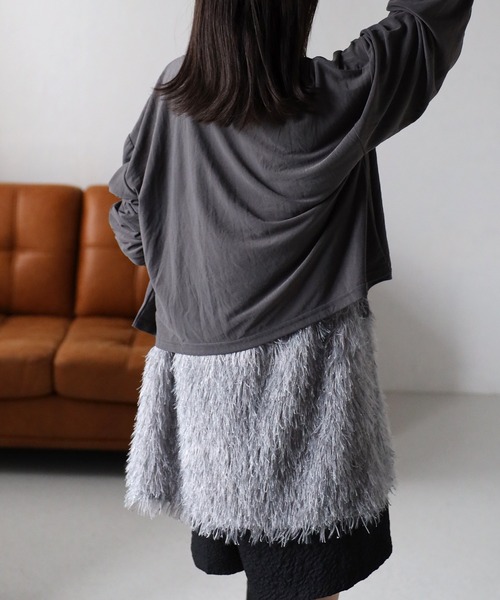 sakishimatokyo（サキシマトーキョー）の「フェザークルーネックベスト/ジレ（ベスト・レディース・グレー/アイボリー/ブラック・FREE）」の16枚目の写真