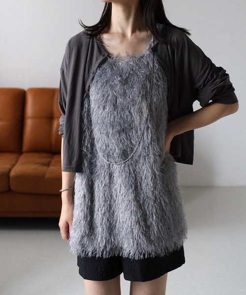 sakishimatokyo（サキシマトーキョー）の「フェザークルーネックベスト/ジレ（ベスト・レディース・グレー/アイボリー/ブラック・FREE）」の17枚目の写真