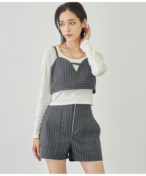 ANAP(アナップ)の「ベーシックUネックトップス(Tシャツ/カットソー・レディース・レッド/ホワイト/ブラック/グレー・FREE)」の8枚目の写真