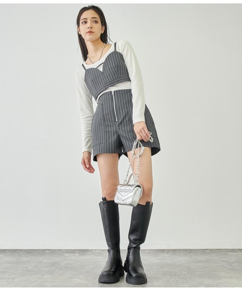 ANAP(アナップ)の「ベーシックUネックトップス(Tシャツ/カットソー・レディース・レッド/ホワイト/ブラック/グレー・FREE)」の13枚目の写真