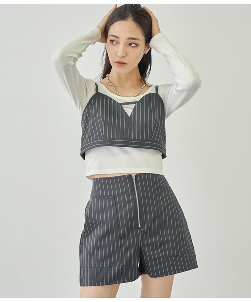 ANAP(アナップ)の「ベーシックUネックトップス(Tシャツ/カットソー・レディース・レッド/ホワイト/ブラック/グレー・FREE)」の9枚目の写真