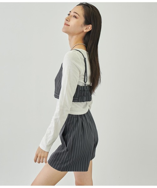 ANAP(アナップ)の「ベーシックUネックトップス(Tシャツ/カットソー・レディース・レッド/ホワイト/ブラック/グレー・FREE)」の10枚目の写真