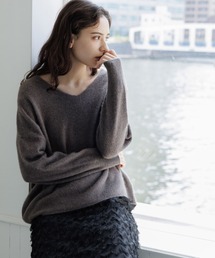 LAKOLE | 12ゲージラクーンウールVネック / 908248(ニット/セーター)