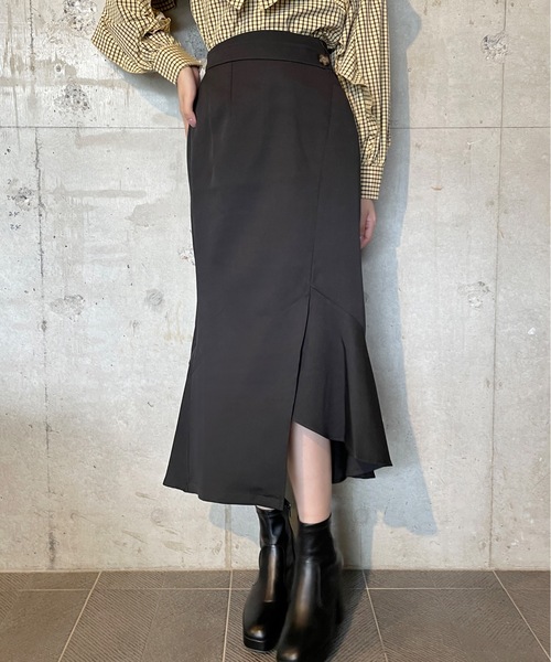 one way（ワンウェイ）の「アシメマーメードスカート（スカート・レディース・ブラック/グレー系その他/ベージュ・FREE）」の2枚目の写真