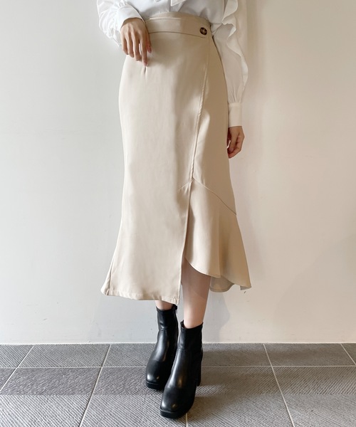 one way（ワンウェイ）の「アシメマーメードスカート（スカート・レディース・ブラック/グレー系その他/ベージュ・FREE）」の9枚目の写真