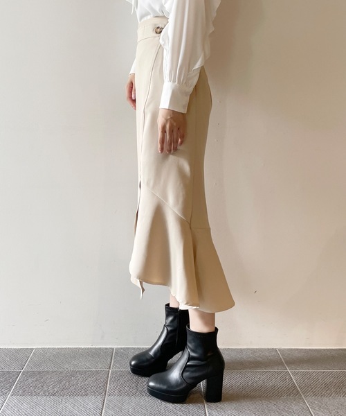 one way（ワンウェイ）の「アシメマーメードスカート（スカート・レディース・ブラック/グレー系その他/ベージュ・FREE）」の12枚目の写真