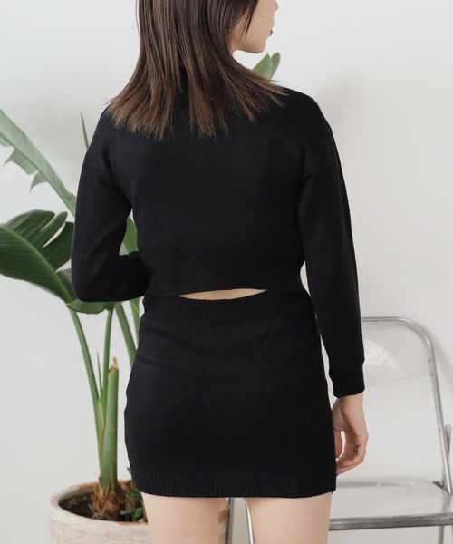Chick（チック）の「▲Back Open Knit Tight Dress / バックオープンニットミニワンピース（ワンピース・レディース・ホワイト/ブラック/グレー・FREE）」の13枚目の写真