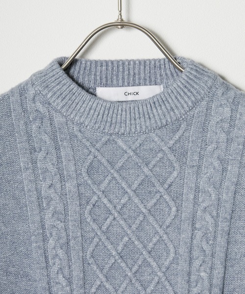 Chick（チック）の「▲Back Open Knit Tight Dress / バックオープンニットミニワンピース（ワンピース・レディース・ホワイト/ブラック/グレー・FREE）」の18枚目の写真