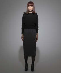 CAROLINA GLASER | 【予約】CAROLINA GLASER / ニット＋チェックワンピース(ワンピース)