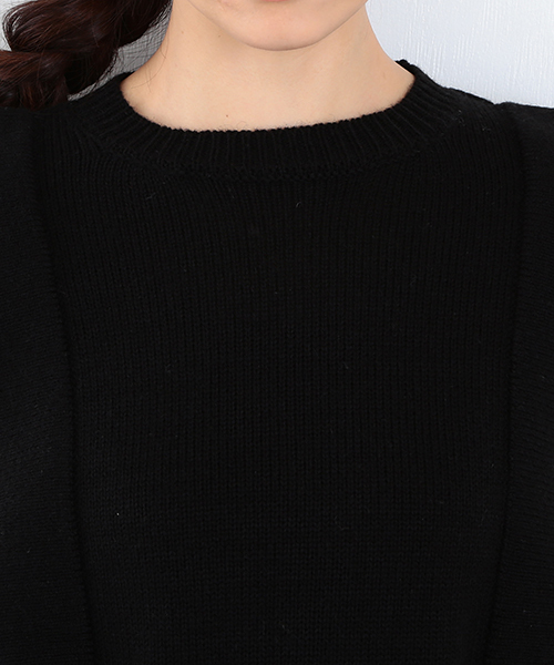 CAROLINA GLASER（カロリナ グレイサー）の「CAROLINA GLASER / ニット＋チェックワンピース（ワンピース・レディース・ブラック・ONE SIZE）」の5枚目の写真