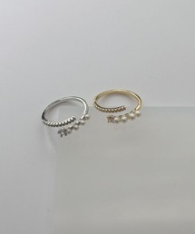 CEMONEMO | ４連パール ビジュー フォークリング(リング)