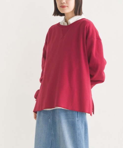 OMNES（オムネス）の「ニットリブAライン長袖プルオーバー（ニット/セーター・レディース・ピンク系その他/ベージュ/チャコール/キャメル・FREE）」の4枚目の写真