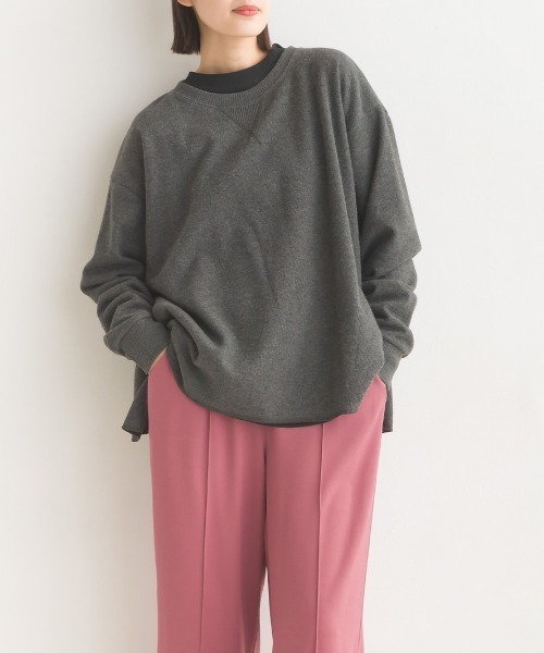 OMNES（オムネス）の「ニットリブAライン長袖プルオーバー（ニット/セーター・レディース・ピンク系その他/ベージュ/チャコール/キャメル・FREE）」の17枚目の写真