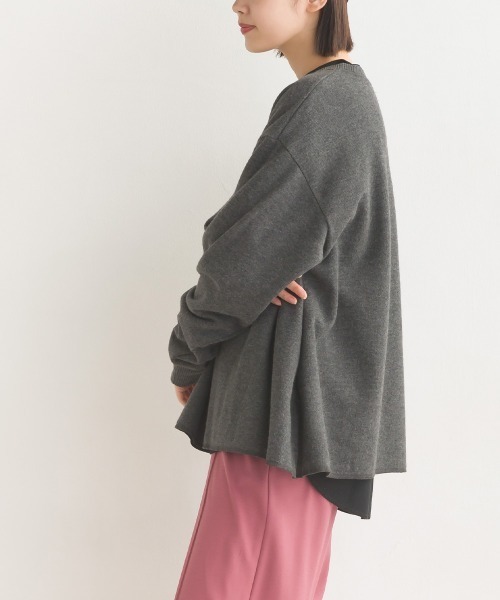 OMNES（オムネス）の「ニットリブAライン長袖プルオーバー（ニット/セーター・レディース・ピンク系その他/ベージュ/チャコール/キャメル・FREE）」の14枚目の写真