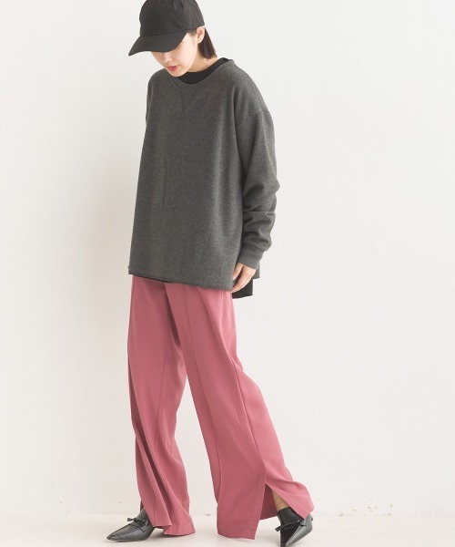 OMNES（オムネス）の「ニットリブAライン長袖プルオーバー（ニット/セーター・レディース・ピンク系その他/ベージュ/チャコール/キャメル・FREE）」の20枚目の写真