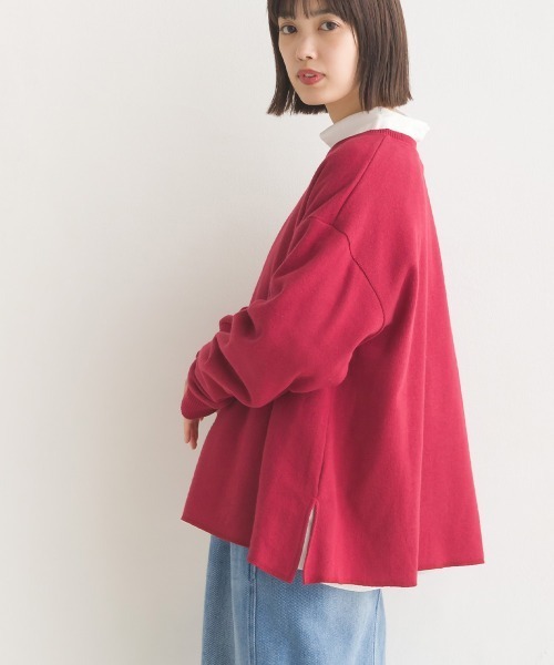 OMNES（オムネス）の「ニットリブAライン長袖プルオーバー（ニット/セーター・レディース・ピンク系その他/ベージュ/チャコール/キャメル・FREE）」の15枚目の写真