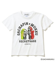 ARTIMATION（アーティメーション）の「＜GACHAPIN & MUKKU X ARTIMATION X SECRET BASE＞ G & M S/S KIDS TEE（＜ガチャピン&ムック×アーティメーション×シークレット ベース＞ G & M ショートスリーブ キッズ ティー ガチャムク）（Tシャツ/カットソー）」