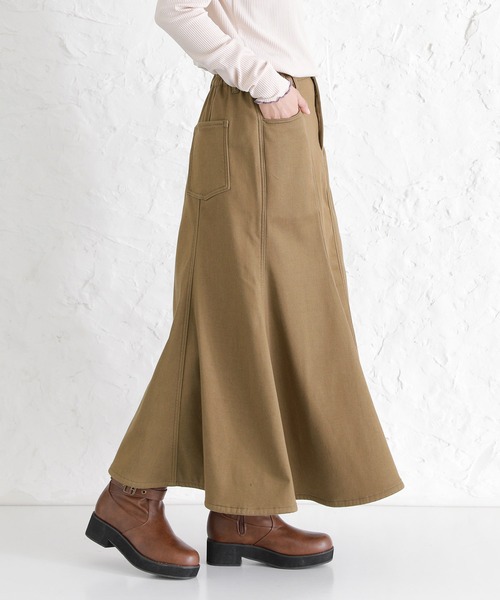 osharewalker（オシャレウォーカー）の「【機能素材】『裏ベロアマーメイドスカート』（スカート・レディース・ボルドー/ブラック/ベージュ/ネイビー・1/2）」の8枚目の写真