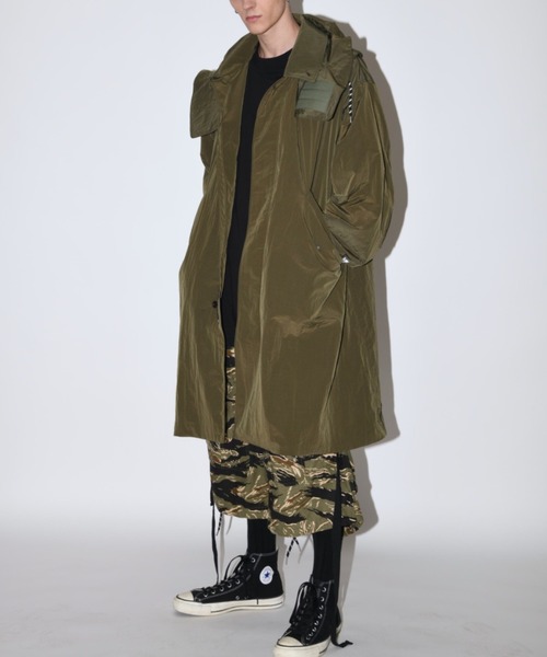 SUPERTHANKS（スーパーサンクス）の「２WAYステンカラーコート（ユニセックス）Soutien collar field top coat（ステンカラーコート・メンズ・オリーブ/ブラック/ライトグレー・M/L/S）」の10枚目の写真