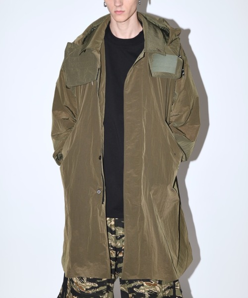 SUPERTHANKS（スーパーサンクス）の「２WAYステンカラーコート（ユニセックス）Soutien collar field top coat（ステンカラーコート・メンズ・オリーブ/ブラック/ライトグレー・M/L/S）」の7枚目の写真
