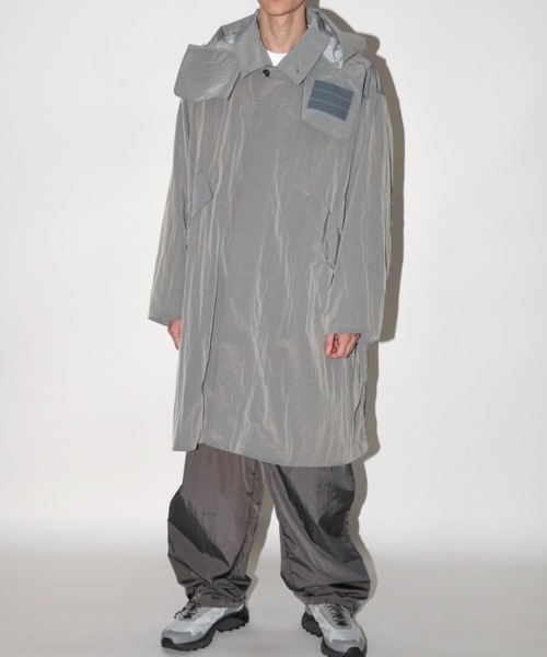 SUPERTHANKS（スーパーサンクス）の「２WAYステンカラーコート（ユニセックス）Soutien collar field top coat（ステンカラーコート・メンズ・オリーブ/ブラック/ライトグレー・M/L/S）」の13枚目の写真