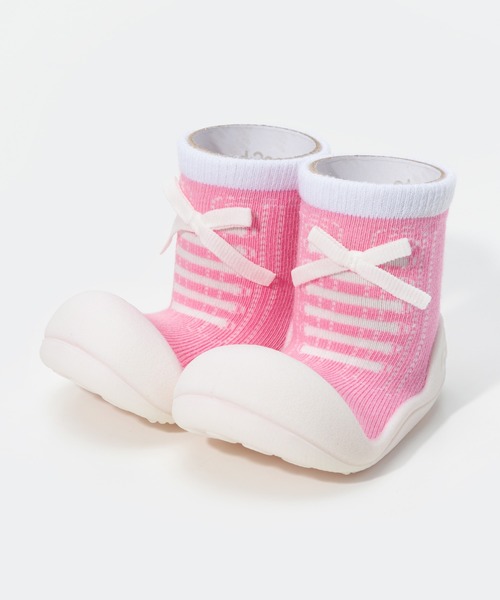Attipas(アティパス)の「ATTIPAS BABYSHOE アティパス ソックスシューズ スニーカーズ(ベビーシューズ/ベビーソックス・キッズ・レッド/ピンク/ブルー/グレー/パープル・5.5/6.5/4.5/3.5)」の5枚目の写真