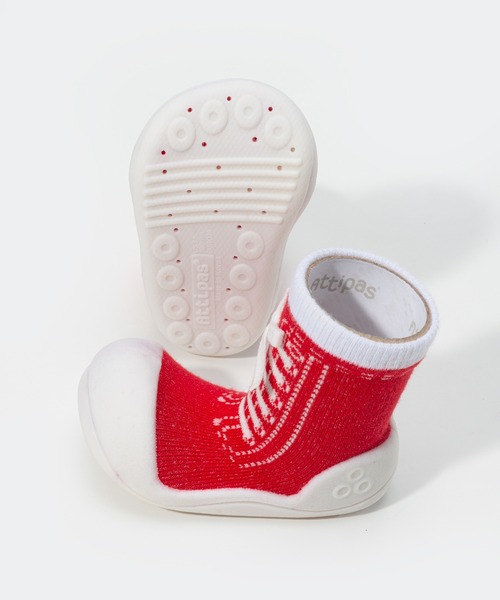Attipas(アティパス)の「ATTIPAS BABYSHOE アティパス ソックスシューズ スニーカーズ(ベビーシューズ/ベビーソックス・キッズ・レッド/ピンク/ブルー/グレー/パープル・5.5/6.5/4.5/3.5)」の13枚目の写真