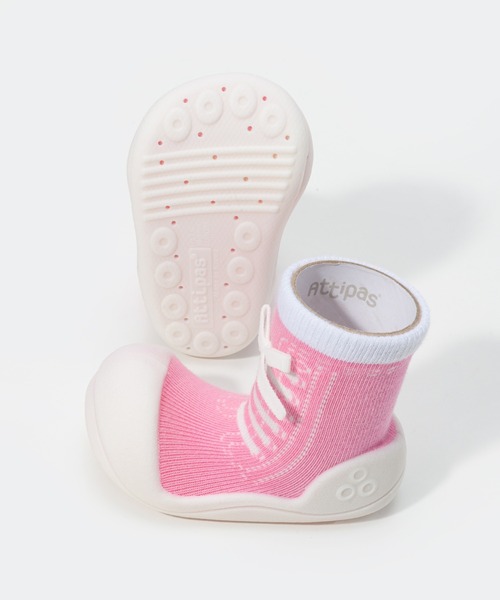 Attipas(アティパス)の「ATTIPAS BABYSHOE アティパス ソックスシューズ スニーカーズ(ベビーシューズ/ベビーソックス・キッズ・レッド/ピンク/ブルー/グレー/パープル・5.5/6.5/4.5/3.5)」の9枚目の写真