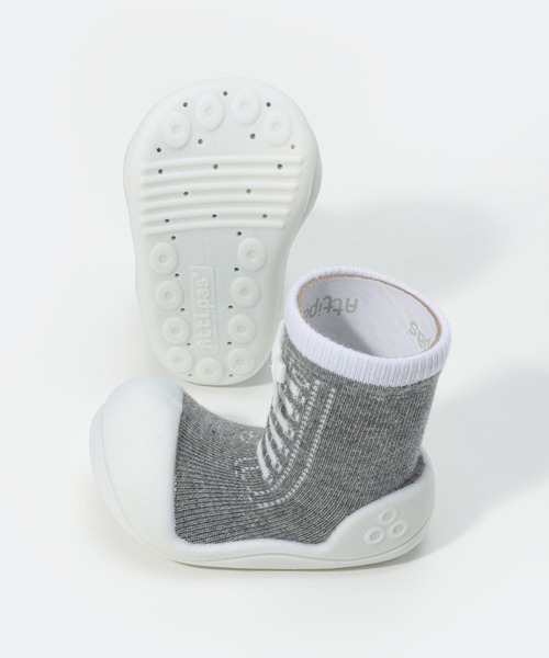 Attipas(アティパス)の「ATTIPAS BABYSHOE アティパス ソックスシューズ スニーカーズ(ベビーシューズ/ベビーソックス・キッズ・レッド/ピンク/ブルー/グレー/パープル・5.5/6.5/4.5/3.5)」の7枚目の写真