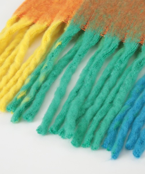 titivate（ティティベイト）の「チェックボリュームマフラー/ストール（マフラー・レディース・パープル/グリーン/イエロー/ブルー・FREE）」の19枚目の写真