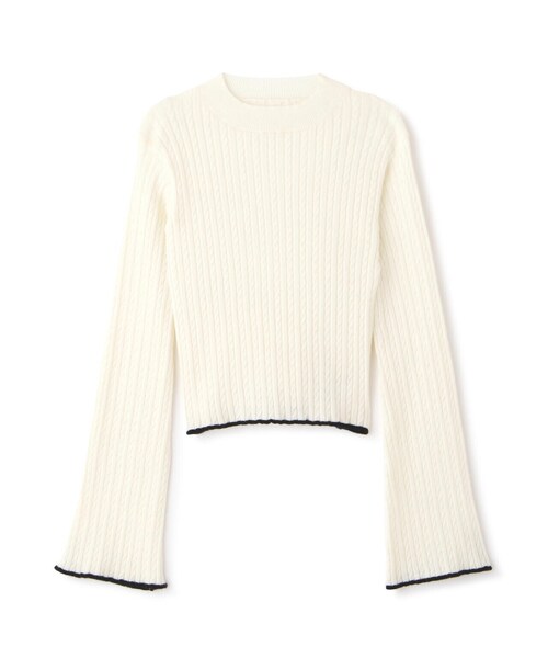 FREE'S MART（フリーズマート）の「◆配色トリミングハイネックニット（ニット/セーター・レディース・ライトグリーン/ブラック/ホワイト・FREE）」の13枚目の写真