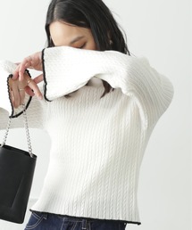 FREE'S MART | ◆配色トリミングハイネックニット(ニット/セーター)