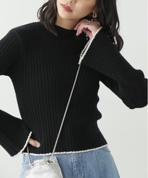 FREE'S MART | ◆配色トリミングハイネックニット(ニット/セーター)