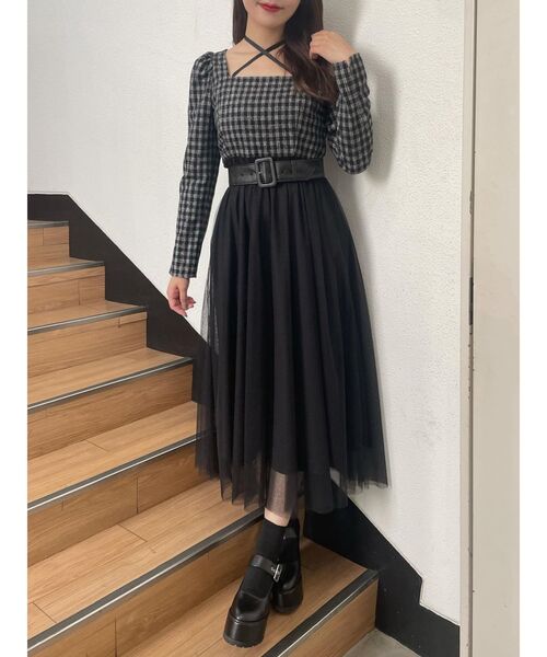 EATME（イートミー）の「チュールドッキングワンピース（ワンピース・レディース・ブラック/その他1/ブラウン・MEDIUM/SMALL）」の18枚目の写真