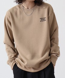 College logo print brushed lining sweatshirt / カレッジロゴ プリント 裏起毛トレーナー スウェット unisex