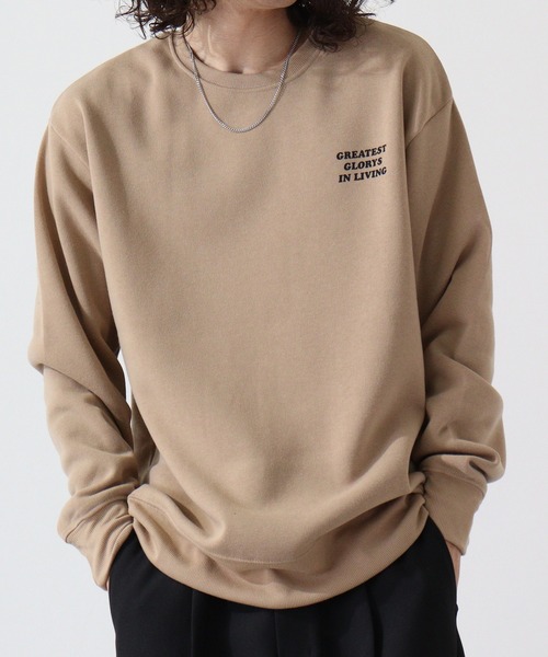 FUNALIVE(ファンアライブ)の「College logo print brushed lining sweatshirt / カレッジロゴ プリント 裏起毛トレーナー スウェット unisex(スウェット・メンズ・ネイビー系/アイボリー/チャコール/ホワイト/ブラック系1/ホワイト系/杢グレー/ベージュ/ブラック/グレー系/ブラック系2/ヘザーチャコール/グレイッシュベージュ/ブラック系3/ブラック系/チャコールグレー/グリーン系1/ネイビー/グリーン/ベージュ系・XL/M/L)」の16枚目の写真