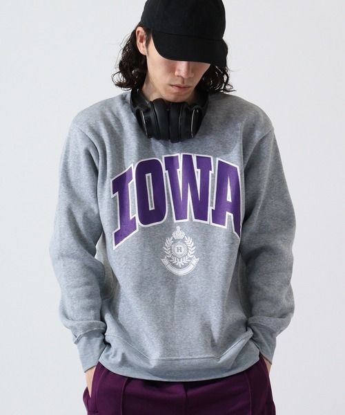 FUNALIVE(ファンアライブ)の「College logo print brushed lining sweatshirt / カレッジロゴ プリント 裏起毛トレーナー スウェット unisex(スウェット・メンズ・ネイビー系/アイボリー/チャコール/ホワイト/ブラック系1/ホワイト系/杢グレー/ベージュ/ブラック/グレー系/ブラック系2/ヘザーチャコール/グレイッシュベージュ/ブラック系3/ブラック系/チャコールグレー/グリーン系1/ネイビー/グリーン/ベージュ系・XL/M/L)」の10枚目の写真
