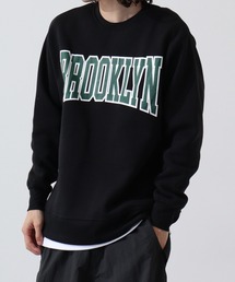College logo print brushed lining sweatshirt / カレッジロゴ プリント 裏起毛トレーナー スウェット unisex