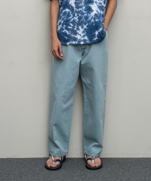 BAL（バル）の「【BAL（バル）/2024春夏】LOOSE FIT PIGMENT DYE 5P JEAN（デニムパンツ・メンズ・ブルーグリーン/オレンジ/チャコール・1/2/3）」の3枚目の写真